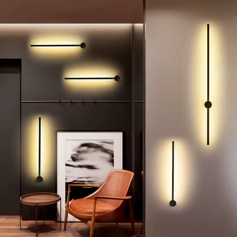 Rotating LED Line Wall Lamp