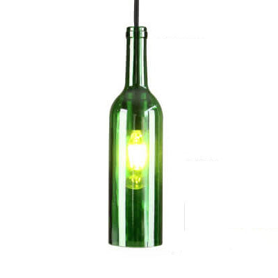 Colorful Glass Bottle Pendant Light