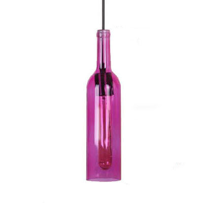 Colorful Glass Bottle Pendant Light
