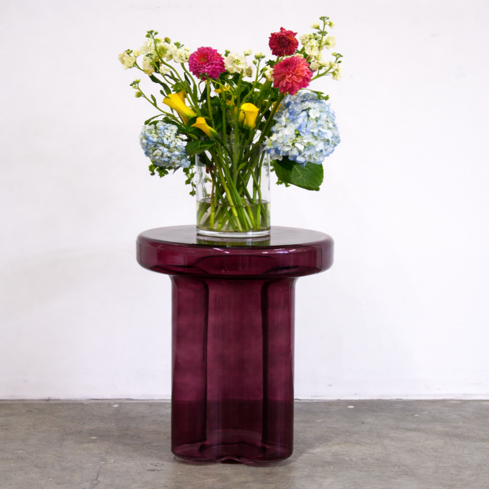 Handcrafted Glass Accent Table