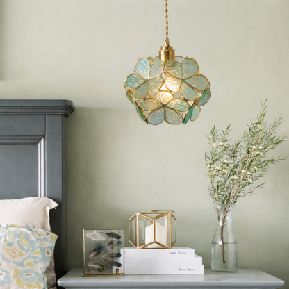WOMO Cherry Blossom Stained Glass Pendant Light-WM2100