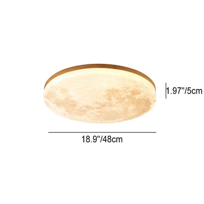 Nordic Minimalist Moon LED Flush Mount Ceiling Light
