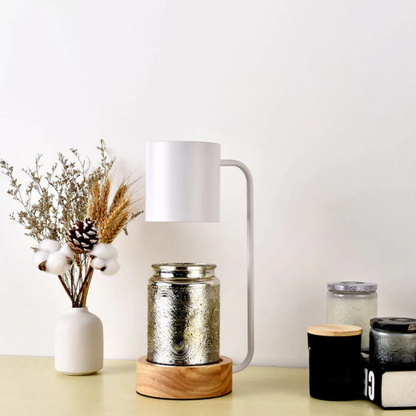 Japanese Minimalist Wood Base Table Lamp with Dimming Function