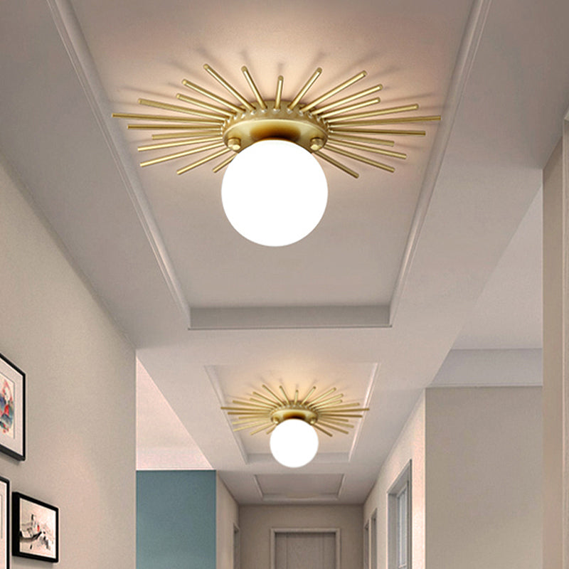 Frosted Globe Ceiling Light