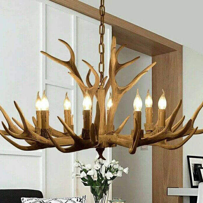 Rustic Antler Style Chandelier Light