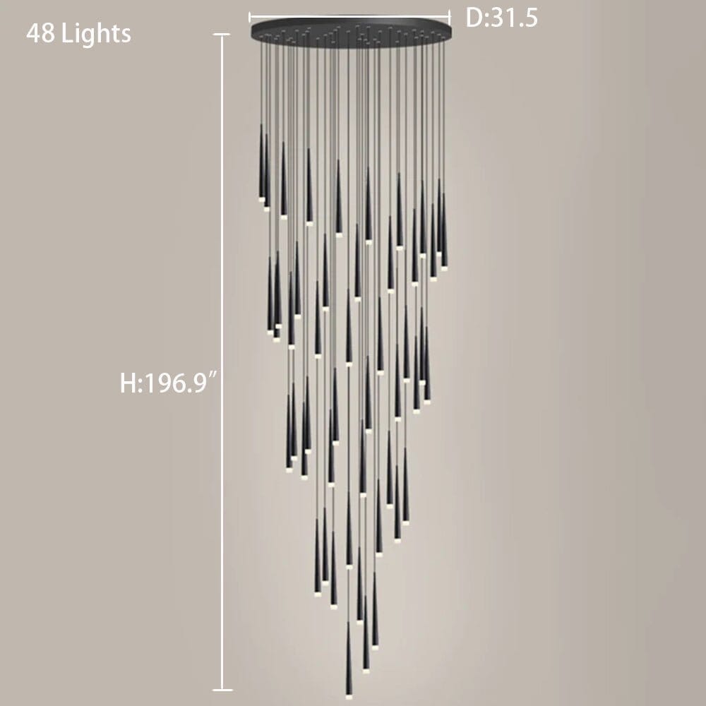 Gold Tube Chandelier