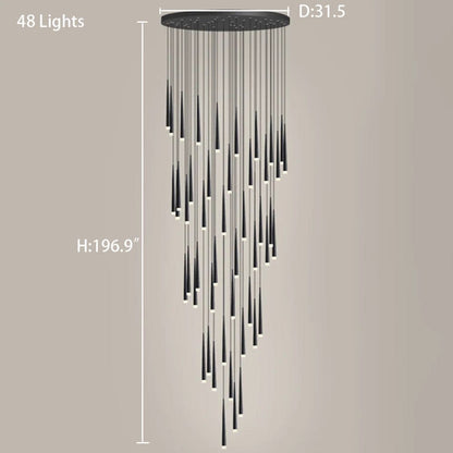 Gold Tube Chandelier