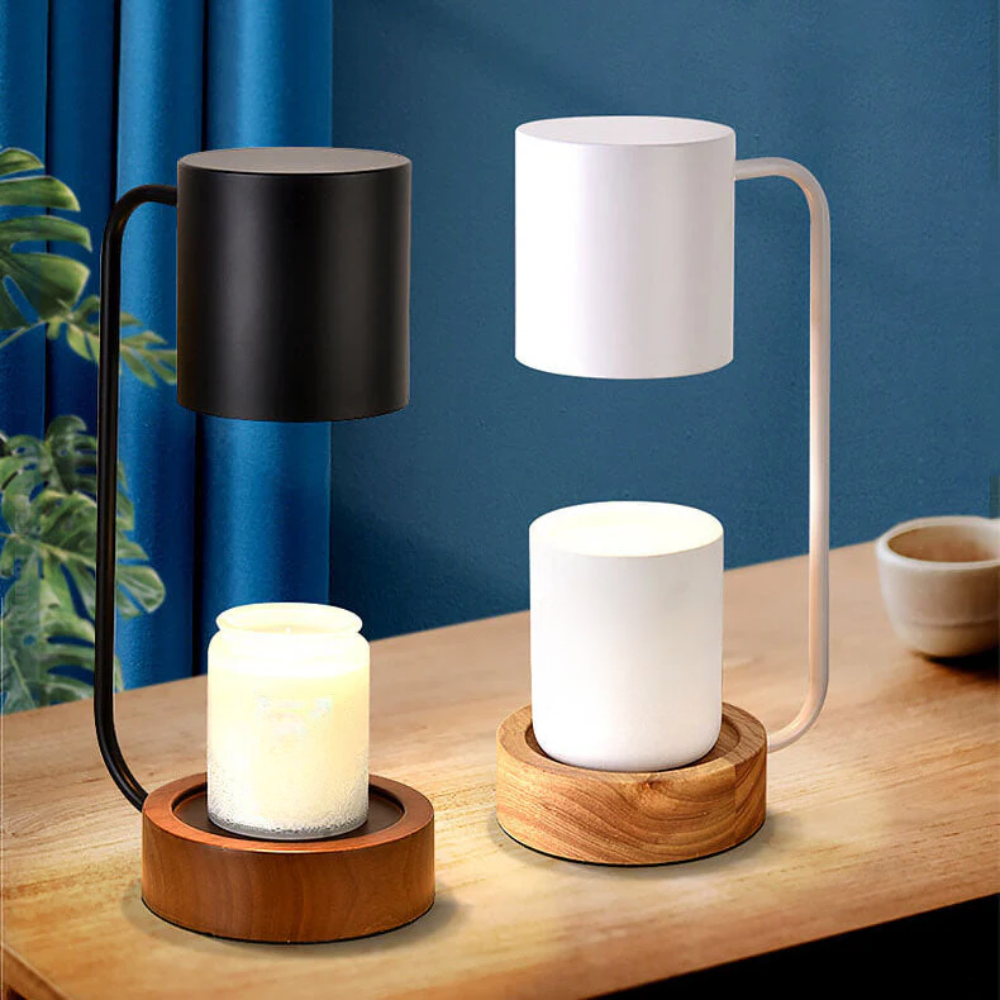 Japanese Minimalist Wood Base Table Lamp with Dimming Function