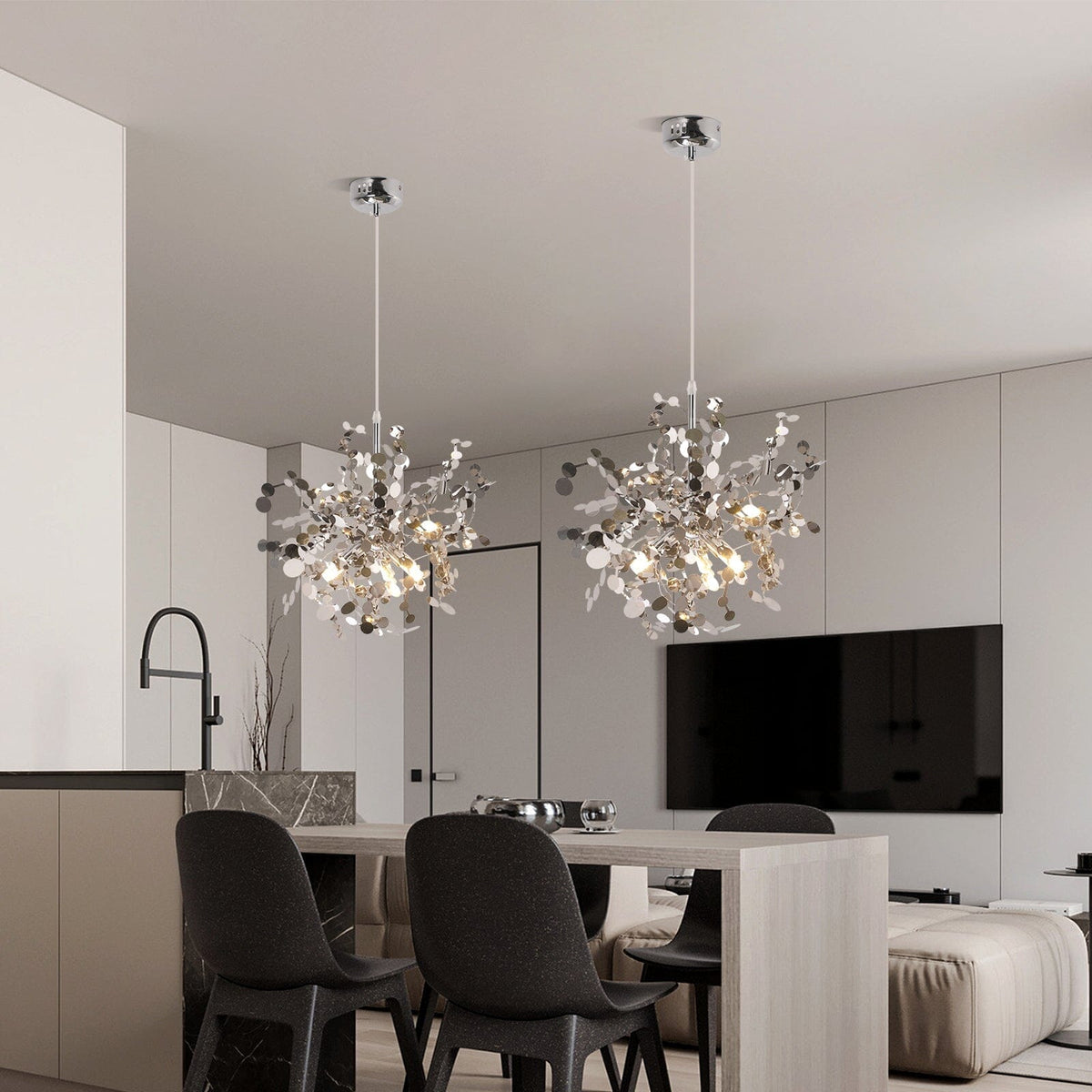 Flora Metallic Chandelier