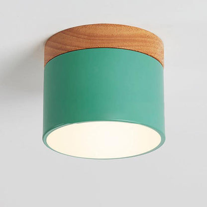 Modern Nordic Wood Accent LED Ceiling Light