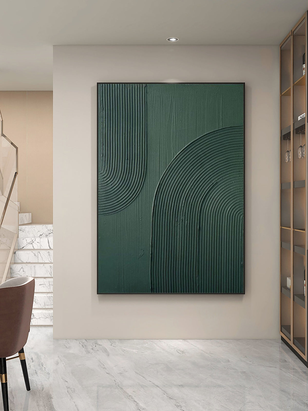 Textured Arc Canvas Painting