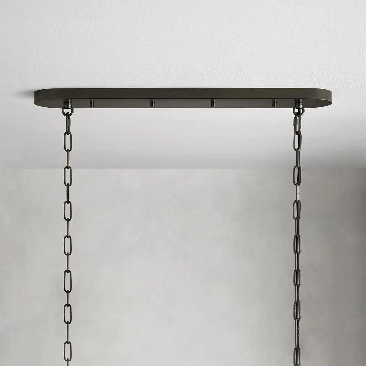 Textured Glass Oval Chandelier