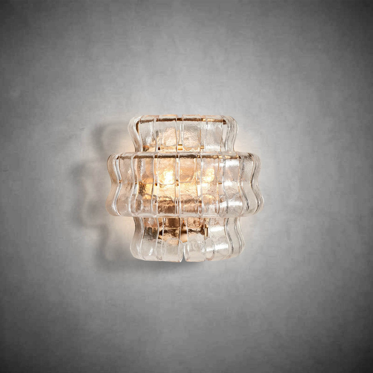 Textured Glass Wall Sconce