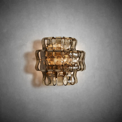 Textured Glass Wall Sconce