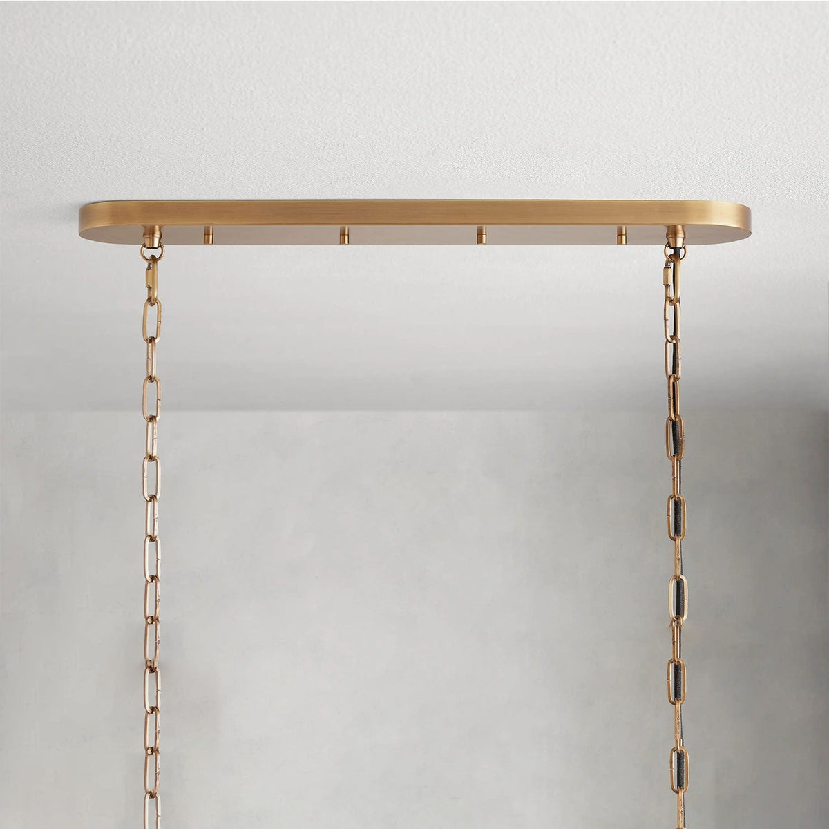 Textured Glass Oval Chandelier