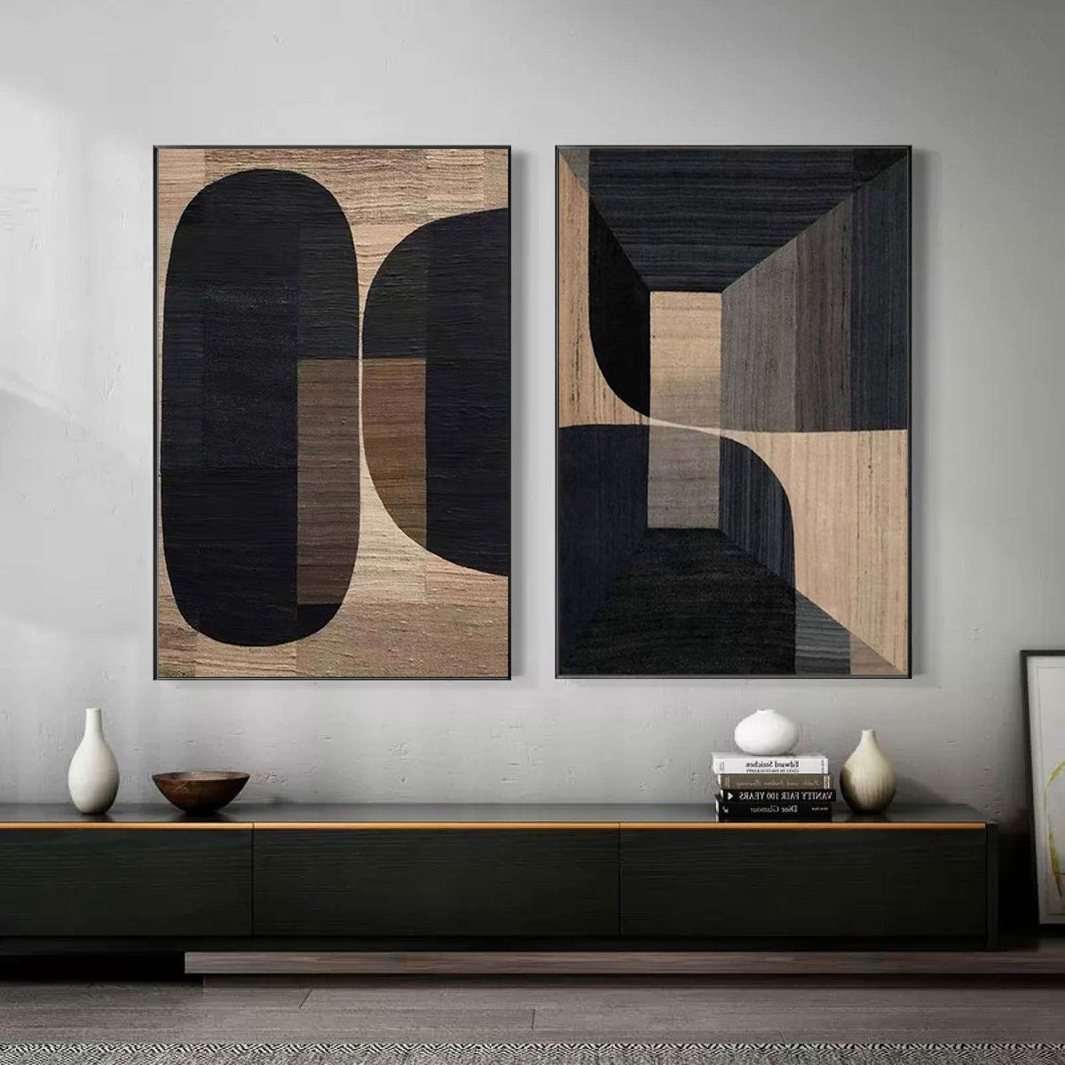 Textured Wabi-Sabi Canvas Painting Set