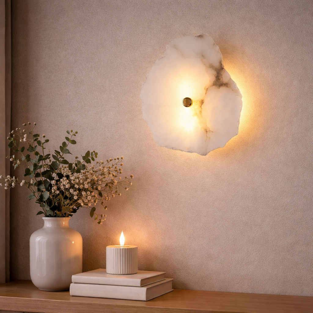 Alvera Alabaster Wall Light