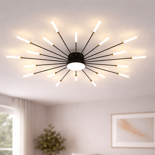 WOMO Firework Sunburst Flush Mount Ceiling Light-WM1001