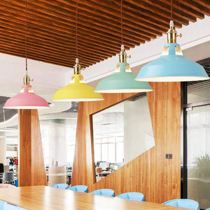 Vintage Industrial Metal Dome Pendant Light