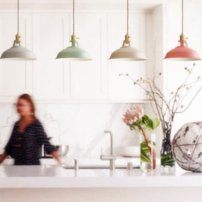 Vintage Industrial Metal Dome Pendant Light