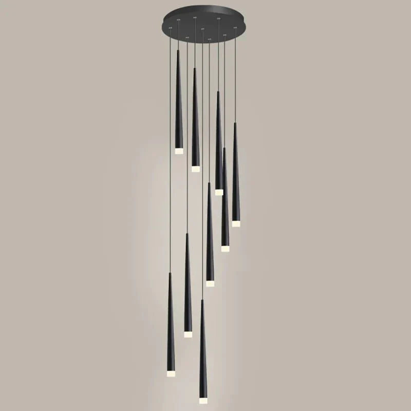 Gold Tube Chandelier