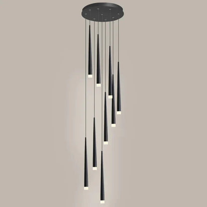 Gold Tube Chandelier