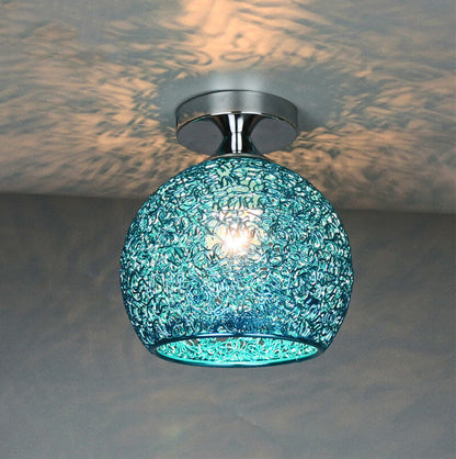 Modern Textured Glass Globe Ceiling Light