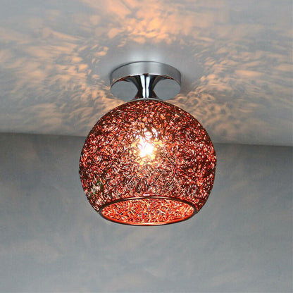 Modern Textured Glass Globe Ceiling Light