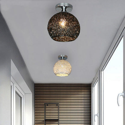 Modern Textured Glass Globe Ceiling Light