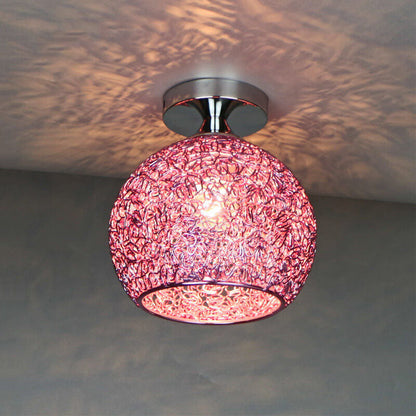 Modern Textured Glass Globe Ceiling Light