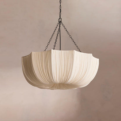 Elegant Pleated Fabric Pendant Chandelier