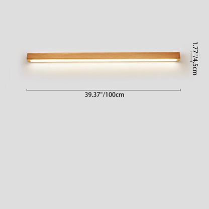 Slim Wooden LED Linear Wall Light