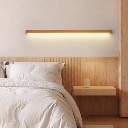 Slim Wooden LED Linear Wall Light