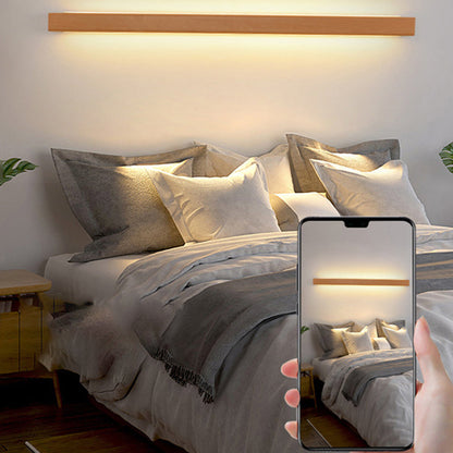 Slim Wooden LED Linear Wall Light