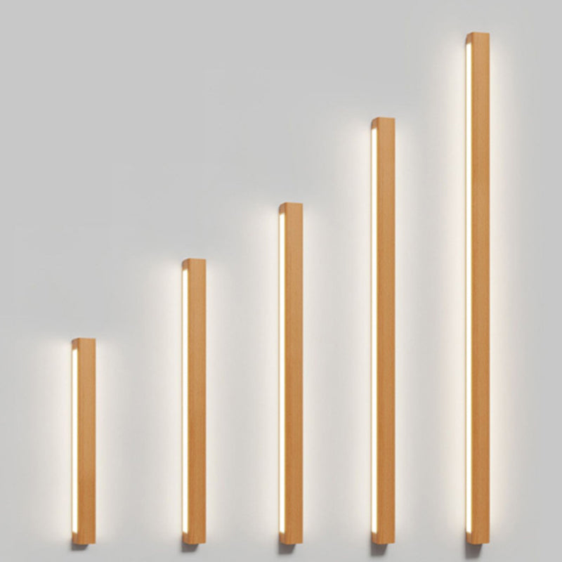 Slim Wooden LED Linear Wall Light