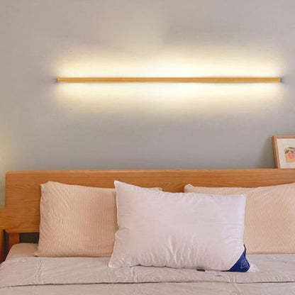 Slim Wooden LED Linear Wall Light