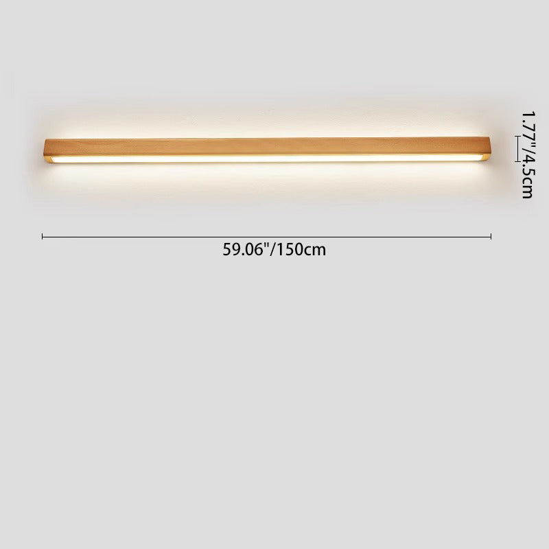 Slim Wooden LED Linear Wall Light