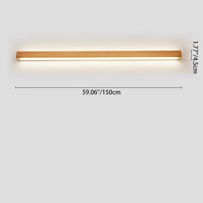 Slim Wooden LED Linear Wall Light