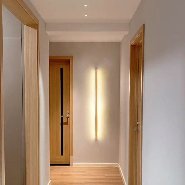 Slim Wooden LED Linear Wall Light