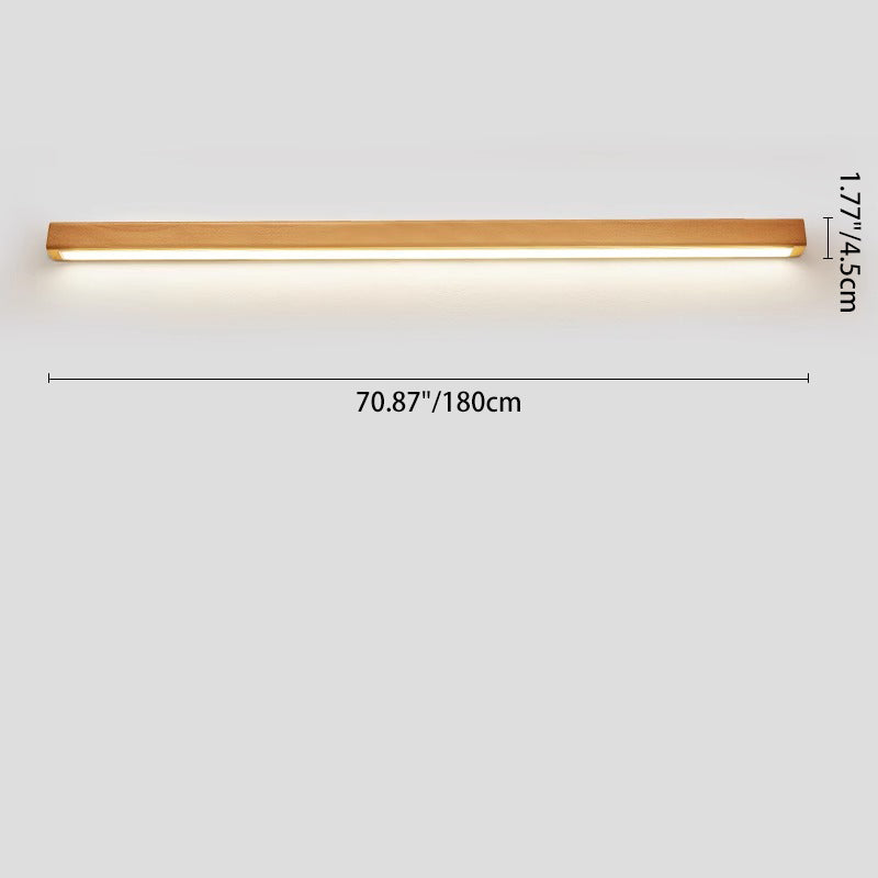 Slim Wooden LED Linear Wall Light