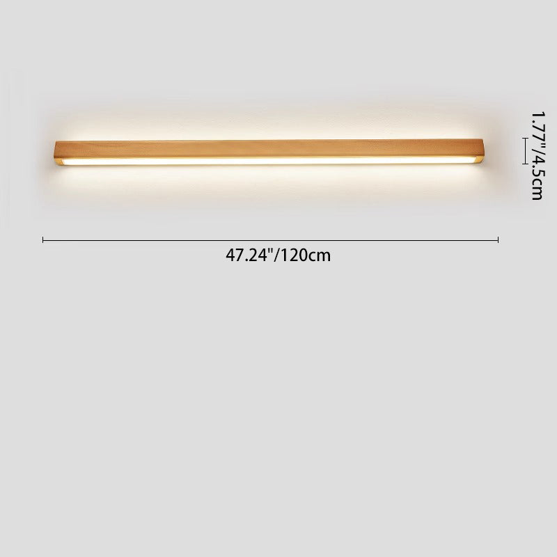 Slim Wooden LED Linear Wall Light