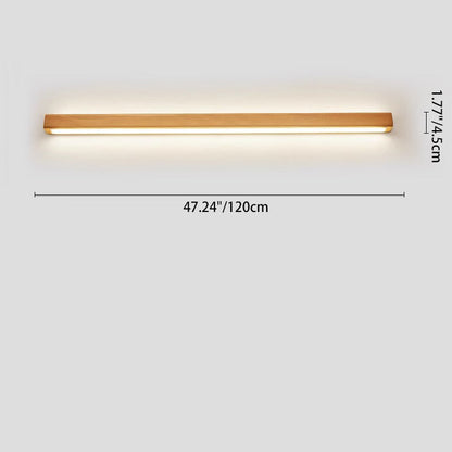 Slim Wooden LED Linear Wall Light