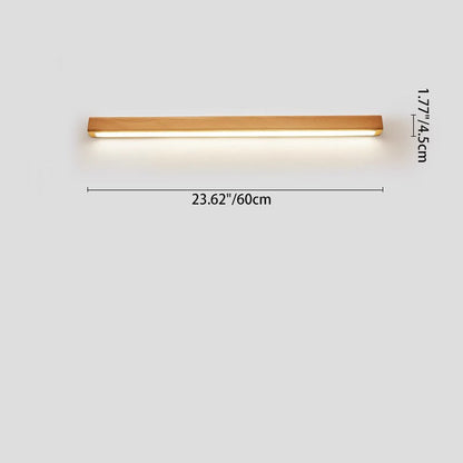 Slim Wooden LED Linear Wall Light