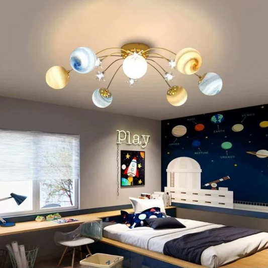 Colorful Planet Orbit Kids Ceiling Light