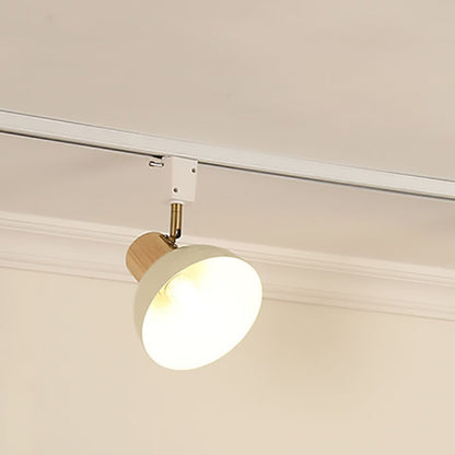 Modern Adjustable Wood Accent Track Light