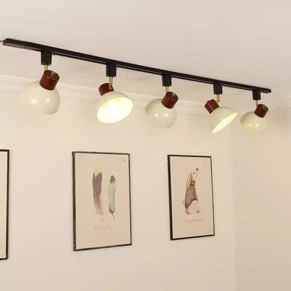 Modern Adjustable Wood Accent Track Light