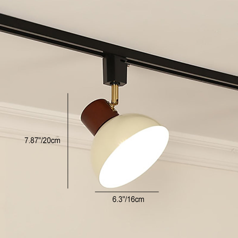 Modern Adjustable Wood Accent Track Light