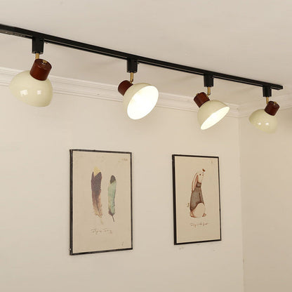 Modern Adjustable Wood Accent Track Light