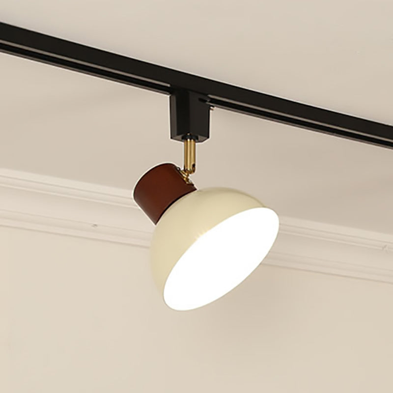 Modern Adjustable Wood Accent Track Light