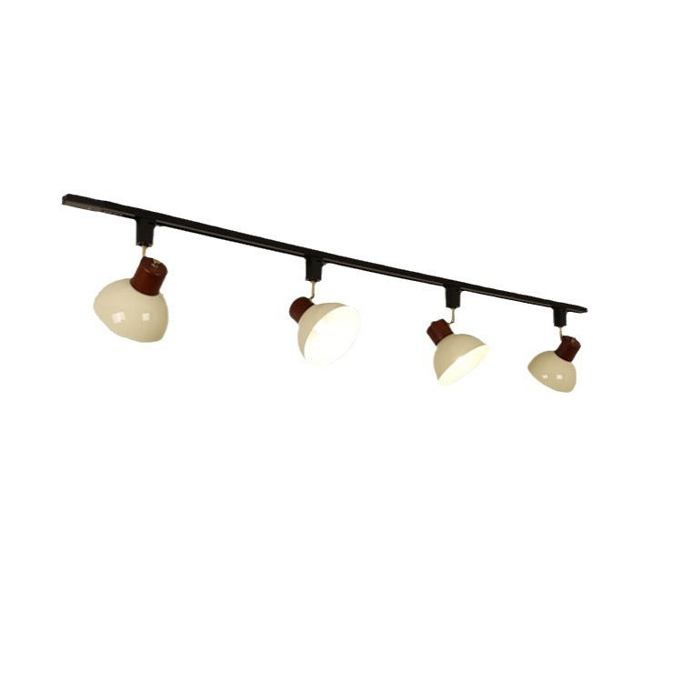 Modern Adjustable Wood Accent Track Light